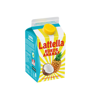 Das Bild zeigt die Lattella Sorte Kokos-Ananas