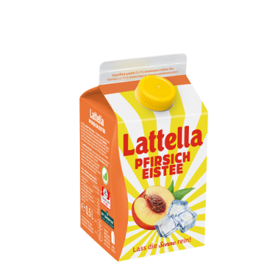 Das Bild zeigt die Lattella Sorte Pfirsich Eistee