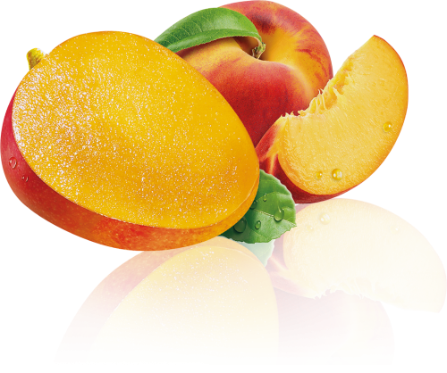 Mango Pfirsich Früchte